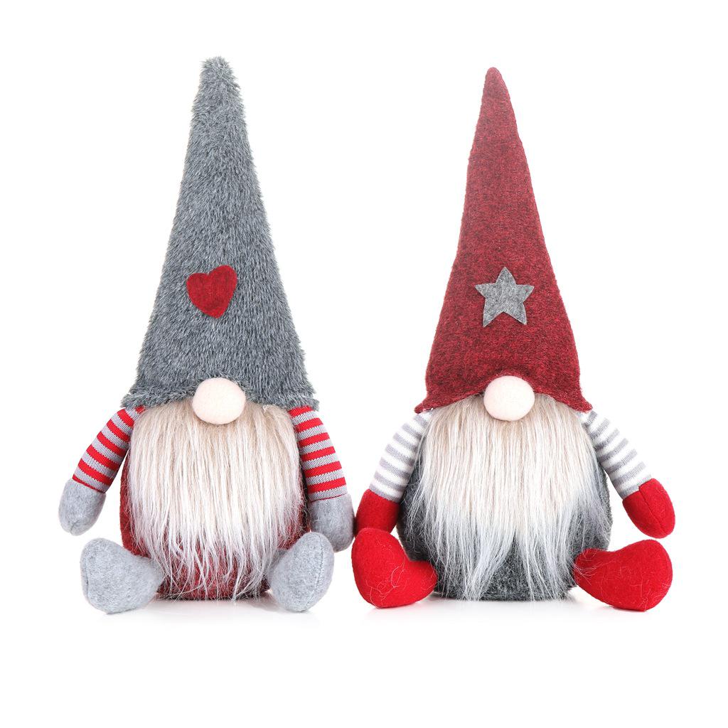 European-Style Faceless Christmas Doll Ornament - Creative Plush Figurine for Kids