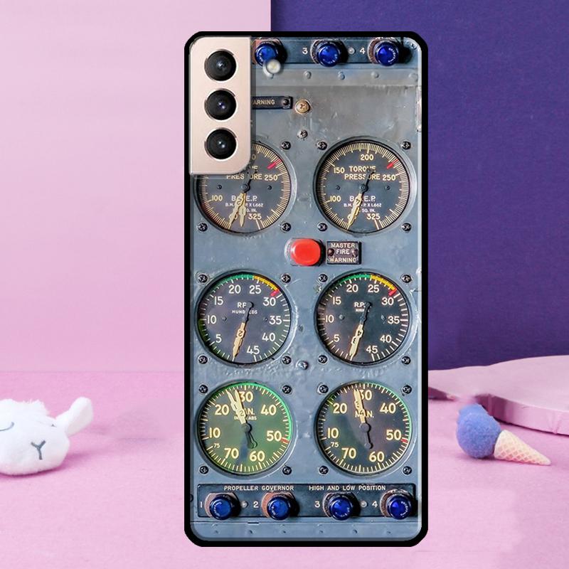 Aviation Aeroplane Pilot Cockpit Phone Case For Samsung Galaxy S24 Ultra S25 Ultra S9 S10 S20 S21 S22 Plus S23 S24 FE Cover