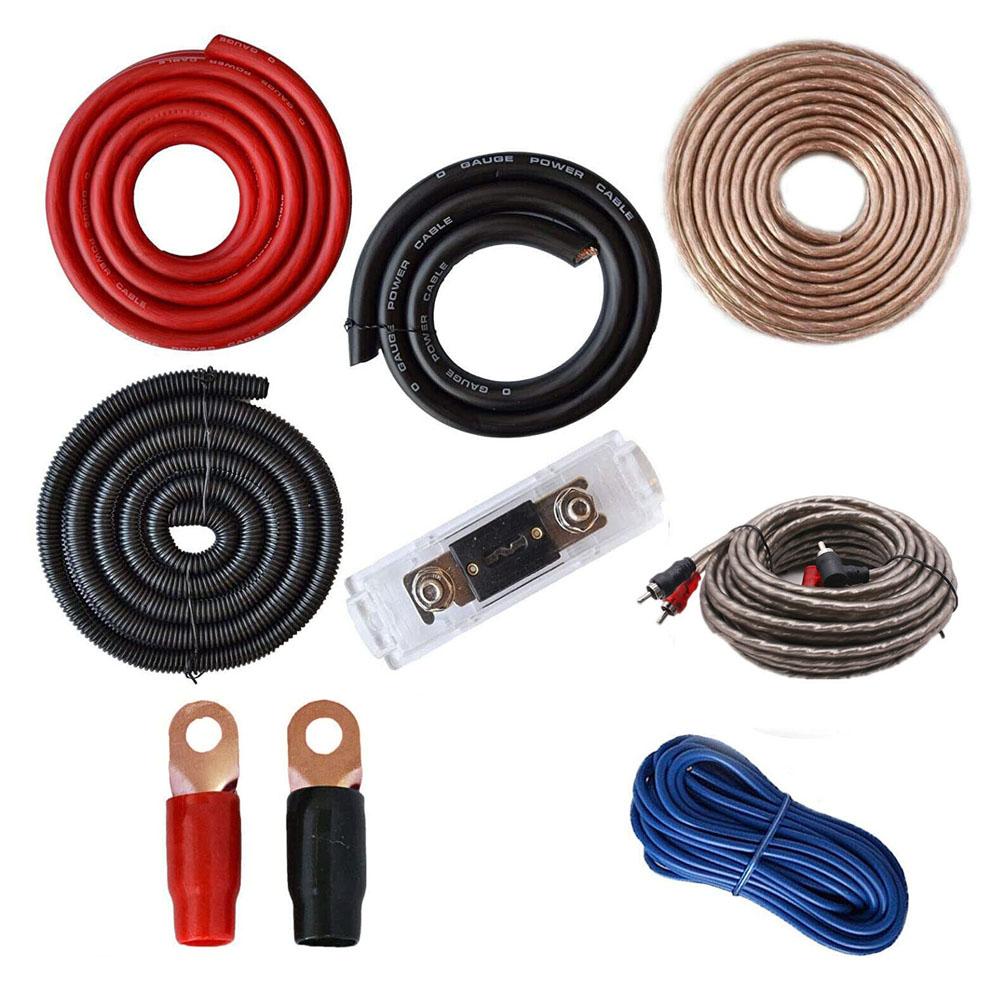 5000W Complete 0 AWG Gauge Cable Amplifier Install Kit  Wiring Amp Car Audio Installation Install Set  Fuse Holder USA
