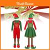 Comfortable And Stylish Christmas Elf Costume For Kids In Festive Red And Green Colors