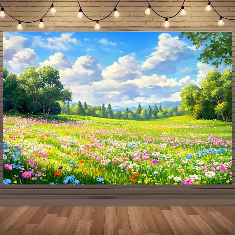 2D plane, 1 piece of grassland background fabric, suitable for photography and events