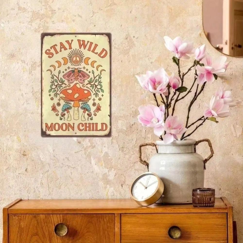 Vintage Floral Metal Wall Art Motivational Sign Home Decor