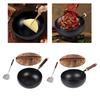 45 Inch Frying Pan, with Hanging Hook, Uncoated, Cookware for Kitchen, Home, Camping, Hotel