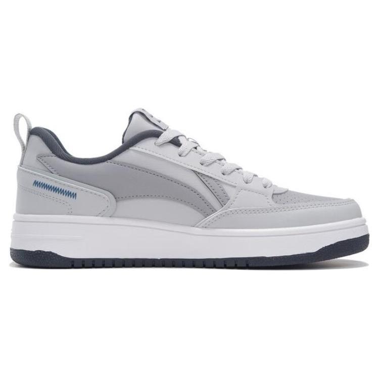 LiNing Haichuan Cushioning Slip Resistant Abrasion Resistant Rebound Low top Sports Casual Shoes Men's Snow Gray AGCT377-1