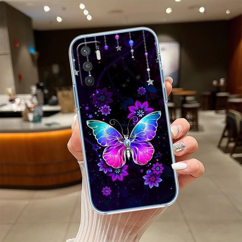 UP22 Colorful Butterfly Transparent Phone Case for Samsung Galaxy A04 A04S A14 A23 A34 A54 M23 M33 M52 M53