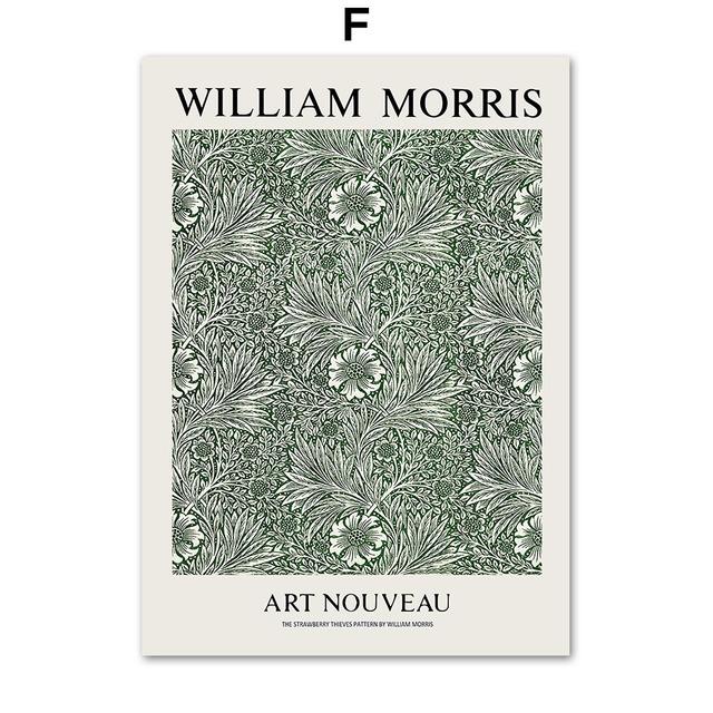 William Morris Colorful Abstract Flowers Wall Art Canvas Painting Nordic Posters And Prints Wall Pictures For Living Room Decor