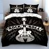 Rock 'N' Roll Guitar Pattern Bedding Duvet Cover Set Duvet Cover Pillowcases (1 * Duvet Cover 2 * Pillowcases, without duvet insert)