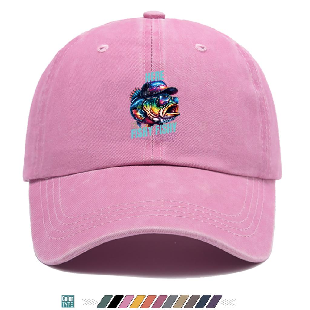 pc Cyberpunk Style Starry Sky Fish Print Baseball Cap Fashionable Trendy Sun Hat Unique and Cool Design Unisex Adjustable Sn
