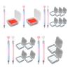 1/2Pcs Rhinestone Applicator Tool with Refill Wax Pads Rhinestone Picker Refillable Wax Pen DIY Nail Art Rhinestone Painting Dotting Wax Pen Rotatable