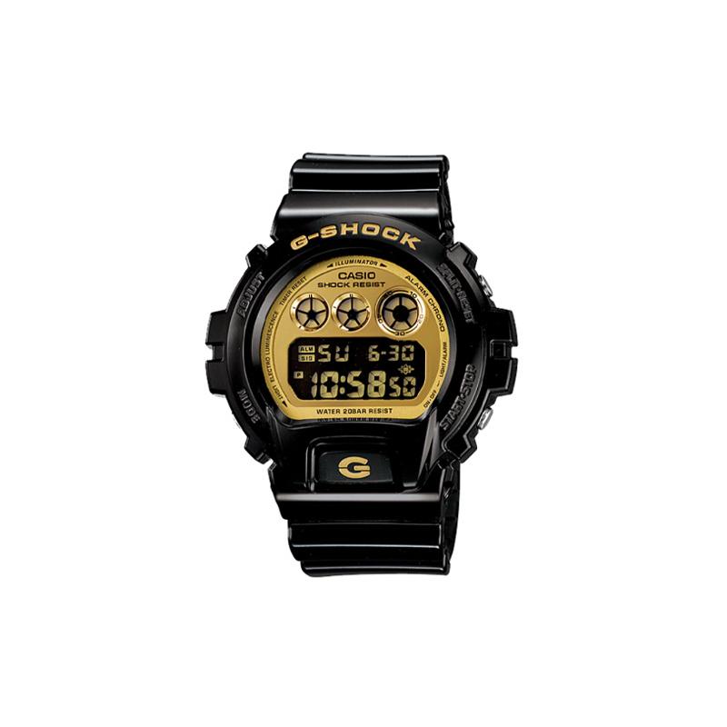 

Casio three-eye LCD design stopwatch timer EL backlighting waterproof, anti-magnetic and anti-impact leisure sports quartz movement DW-6900CB-1DS золотий