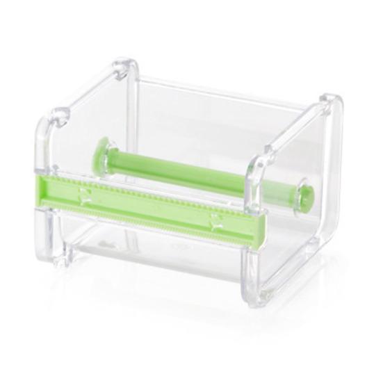 Washi Tape Dispenser with Cutter Desktop Multi Washi Tape Roll Holder Transparent Masking Tape Organizer for Office Home School