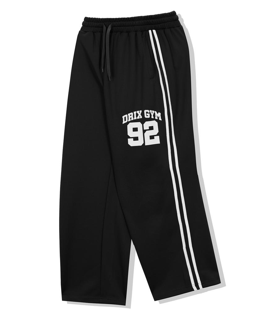 DRIX (Summer) Track Line Graphic Mesh Wide Pants_Black