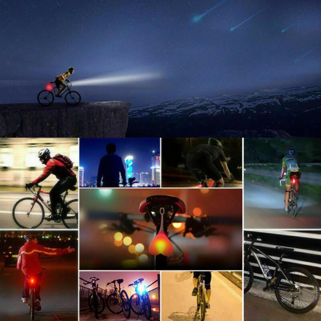 2 Feux Arrière Vélo LED - 3 Modes étanches Pour Sécurité Nuit, Sac à Dos Ou Casque