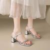 Fashion Designer Summer Thick High Heel Women Sandals Fashion Ladies Outdoor Party Dress Gladiator Sandalias