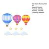 9 stk. Varmluftsballon Dekoration Boho Børneværelse Vægkunst Træ Varmluftsballon Stjerner Skyer Baby Shower Væghængende Skilt til Soveværelse Klasseværelse