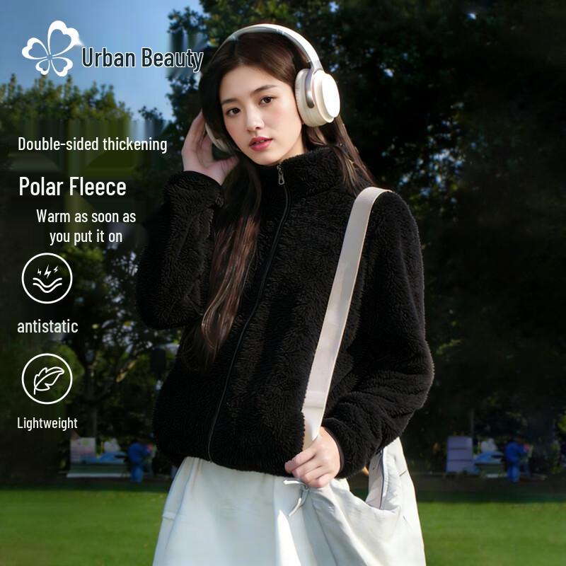 Women s Fluffy Fleece Lined Winter Jacket M