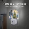 Christmas Tree With Snowman Night Light for Kids,Winter Holiday Snowman Night Light Plug In with Dusk To Dawn Sensor,0.5w Energy Saving Nightlight