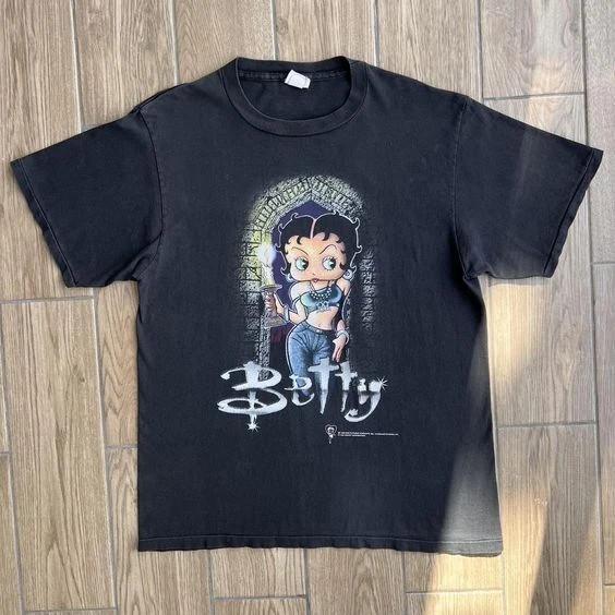 Betty Boop Buffy The Vampire Slayer Reprint 90s T shirt classic style tee