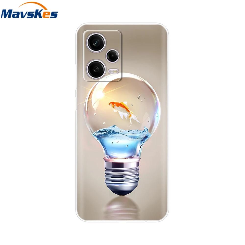 For Redmi Note 12 Pro Case Note12 Pro Cover Printed Silicone Phone Cover for Coque Xiaomi Redmi Note 12 Pro 5G Phone Case Funda