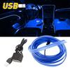 5M Blue Auto Car Interior Atmosphere Wire Strip LED Light Decor Lamp Accessories