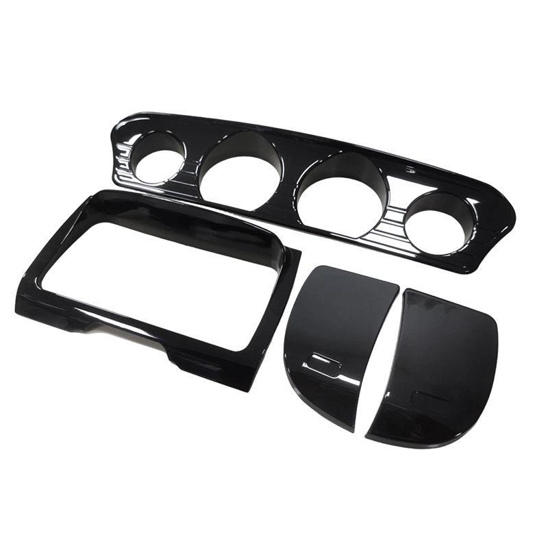 Reliable-For Electra Glide Street Glide FLHX 14-23 Motorcycle Stereo Gauge Panel Kit Gloss Black Accent Trim Cover Panel
