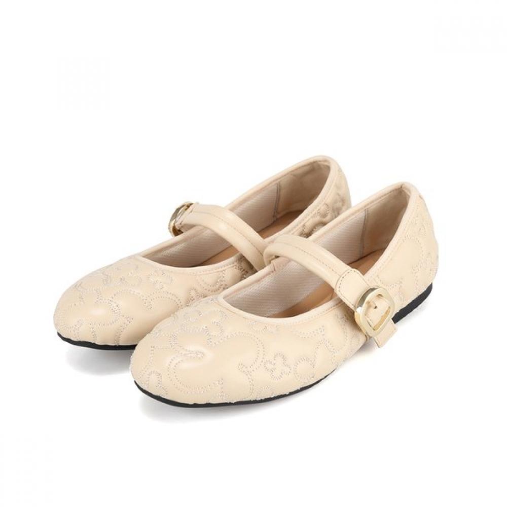 Barbara Lambskin Quilted Mary Jane Flat Bbh546iv 225mm