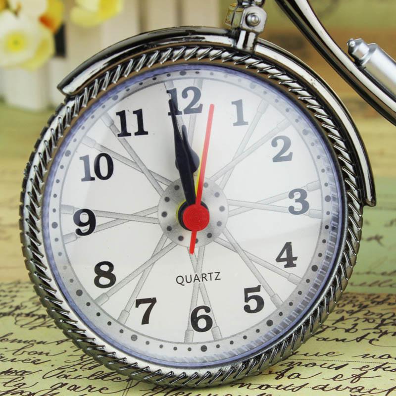Vintage Bike Shape Alarm Clock Fun Bicycle Clock Ornaments for Home Decor