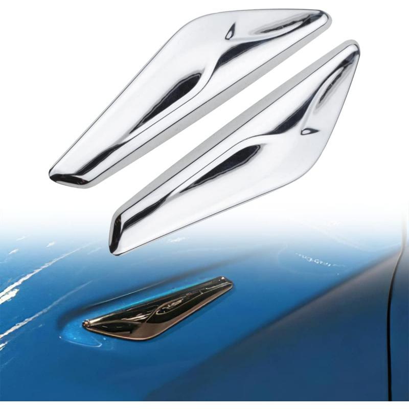 Front Fender Chrome Finisher Trim Right Left Side Fits X3 F25 X4 F26 2013-2017 Replaces 51117338570 51117338569