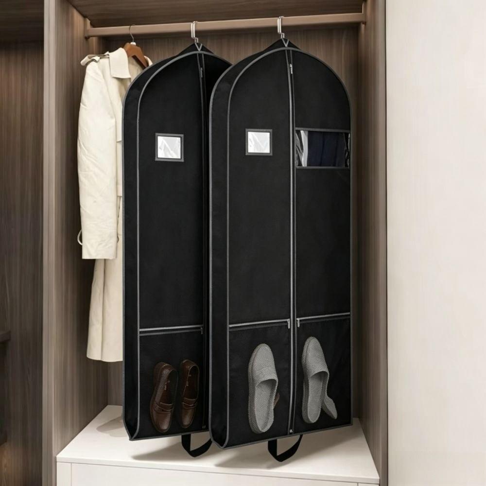 Heavy Duty Travel Garment Bags Dustroof Non-Woven Hanging Garment Suit Bag Clothes Protection