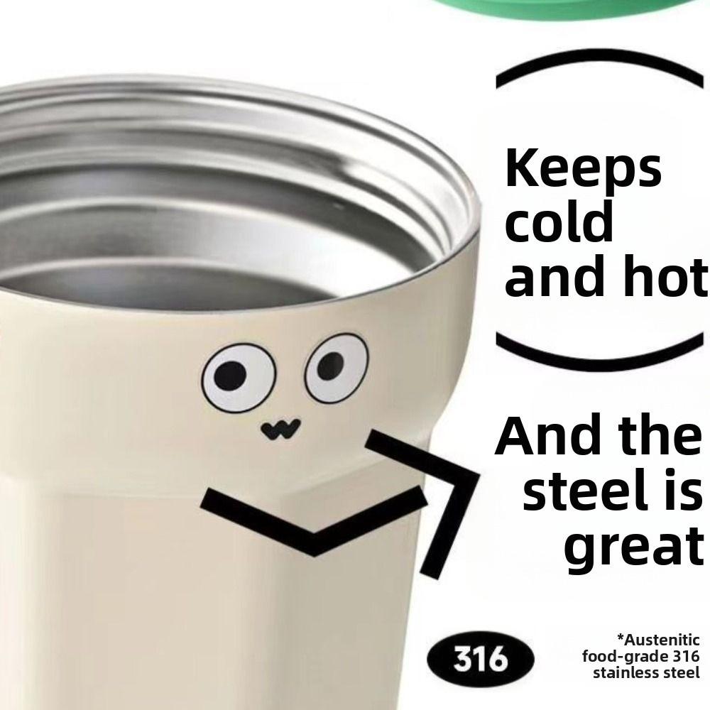 Cartoon Thermal Flask Stainless Steel Water Bottle Portable Coffee Mug  Car