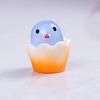 12Pcs Mini Broken Egg Chick Figurine Glow-in-the-dark Miniature Cartoon Egg Chick Resin Statue Sculpture