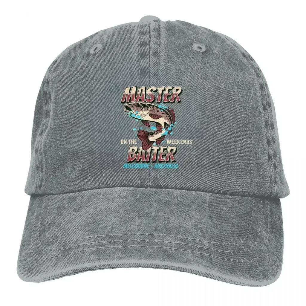 Washed Unisexs Baseball Cap Fishing Melbourne Australia Trucker Snapback Caps Dad Hat Master Baiter Golf Hats