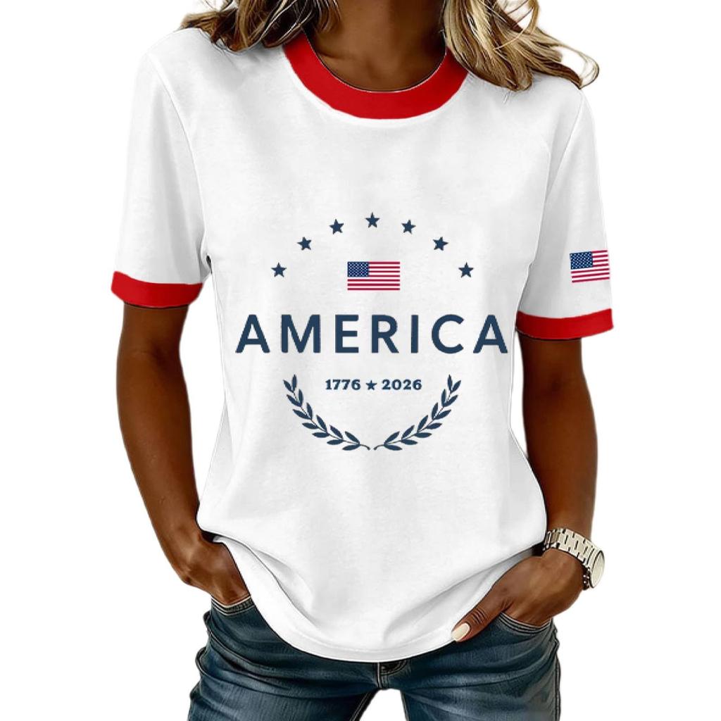 Stilvolle lässige Damenbluse mit Buchstabenaufdruck