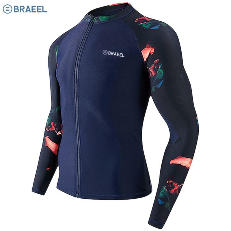 Mens UV Protection Rash Guard Set Long Sleeve Top Pants Snorkeling Surfing Diving Water Sports