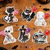 Spooky Cartoon Lollipop Cards Ghost Mixed Style Halloween Lollipop Decor Skull Witch Candy Paper Holders Children