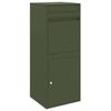 Parcel Drop Box with Storage Olive Green 41 X 38 X 103 Cm Steel