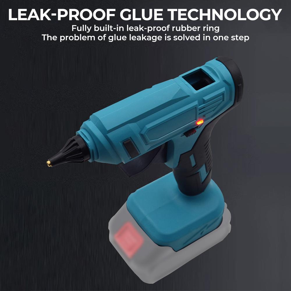 Electric Hot Melt Glue Gun,Copper Nozzle, Cordless Electric Melt Glue Air Gun With 10pcs 11mm Glue Sticks For Makita 21V Battery