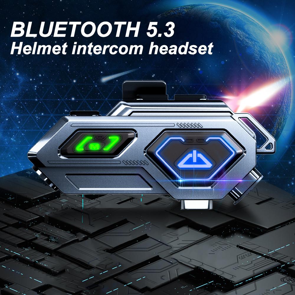 1/2Pcs C8 Motorcycle Helmet Intercom Bluetooth Moto Helmet Intercom Handsfree Call Kit Waterproof Wireless Intercomunicador