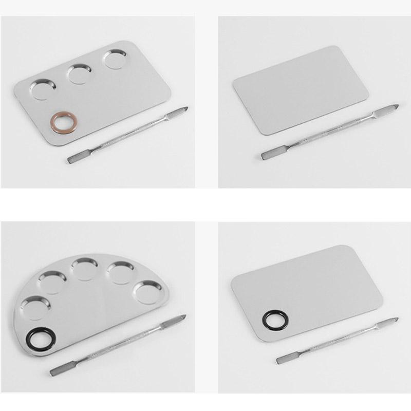 Mixer de machiaj din oțel inoxidabil Paleta de mixer pentru fard de pleoape pentru oje pentru arta unghiilor.