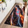 Flannel Kitchen Mat Bayern Munich Soft Area Rug Non Slip Floor Carpet Home Decoration