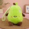 Cartoon Plush Pig & Fox Keychain: Cute Bag Charm with Fruit Pendant