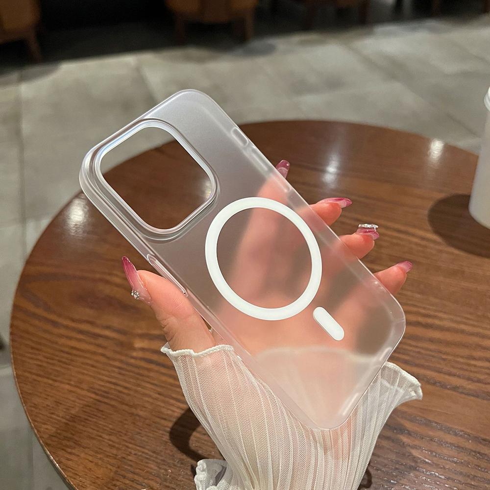 

Matte Ultra-Thin For Magsafe Case For Samsung S25 Ultra S24 FE S22 S23 A56 5G A16 A26 A55 A54 A06 Magnetic Wireless Charge Cover Galaxy S23 чистый