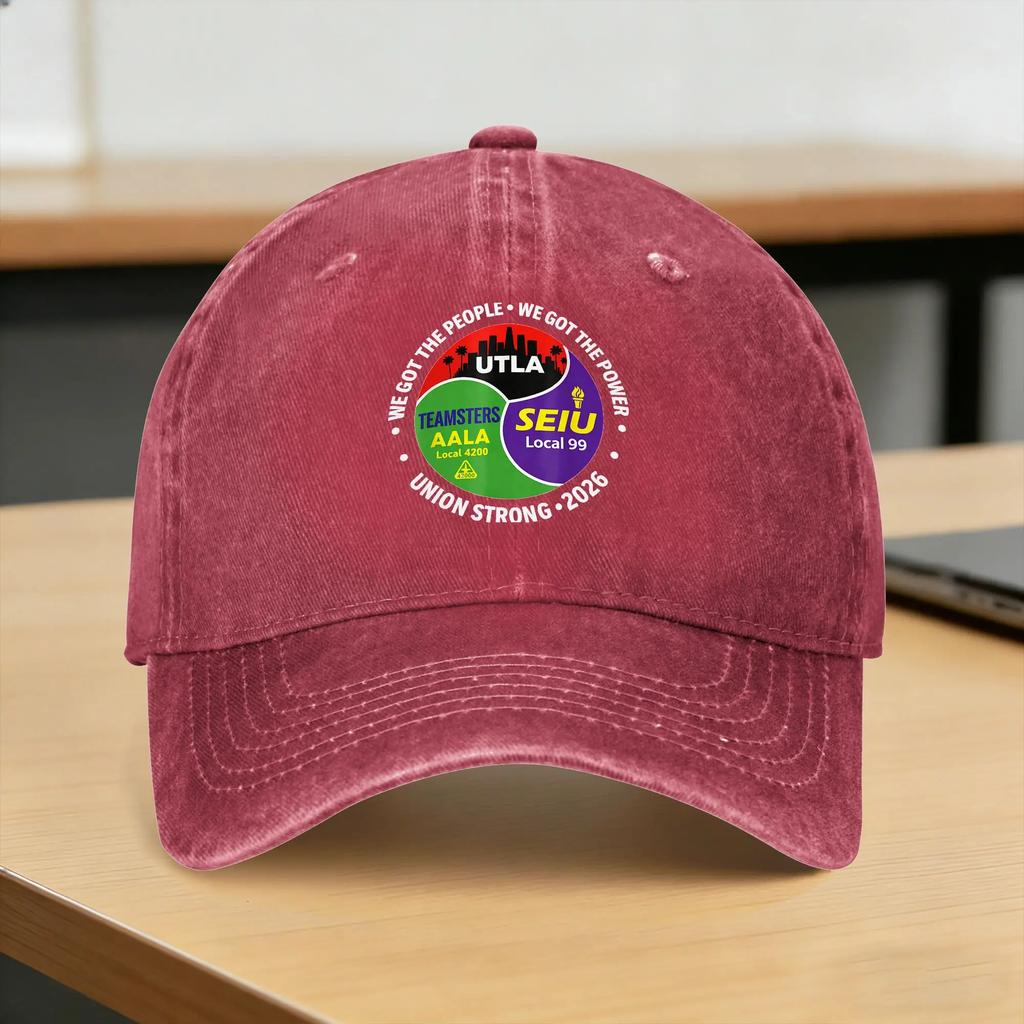 Summer Labor MoveUnisext UTLA SEIU AALA We Got The People Baseball Cap Sun Sunscreen Design Washed Trucker Hat Skate Baseball Caps
