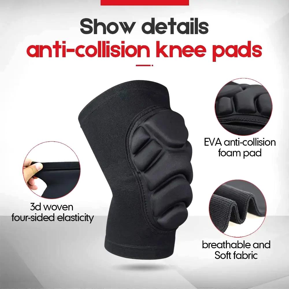 1Pair Protective Knee Pads Elbow Sleeves Guard,Thick Sponge Anti-Slip,Collision Avoidance Sport Protective Kneepad Skate Soccer