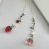 1 Piece Lovely Fruits Bag Chain Pendant Sweet Y2K Cute Strawberry Peach Keychain Cellphone Charm Lanyard For Girls