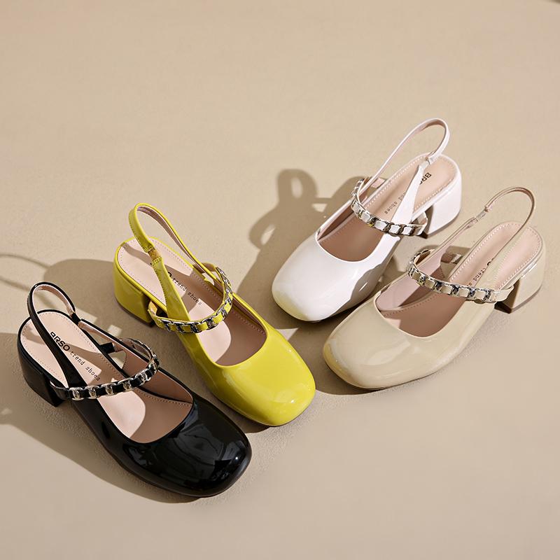 Boty Mary Jane pro ženy Nová móda Ženy na středním podpatku Single Boty Měkké a pohodlné Červené Baletní boty Zapatos De Mujer