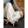 White velvet thickened warm snow cotton shoes women wear soft-soled Birkenstocks in winter