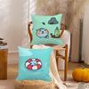 Cartoon Cute Q-Qoo-O Pillow Case Suitable For Bedrooms Living Rooms Cars Home Decoration