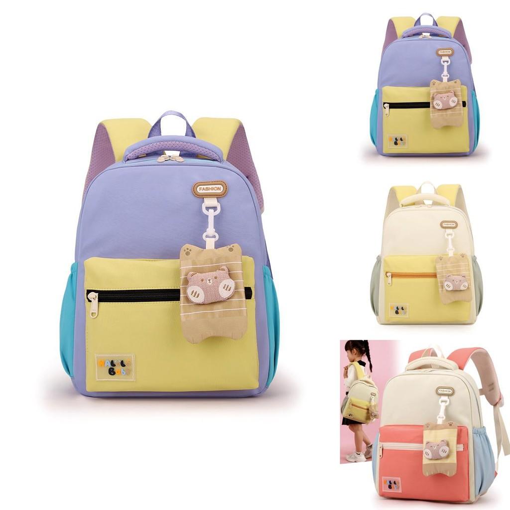 Toddler Childrens Kindergarten Backpack With Stitching Design And Soft Shoulder Straps