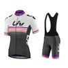 Damen atmungsaktives Mountainbike-Radtrikot-Set Kurzarm-Fahrbekleidung